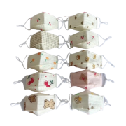 Khẩu trang muslin thêu logo công ty giá rẻ